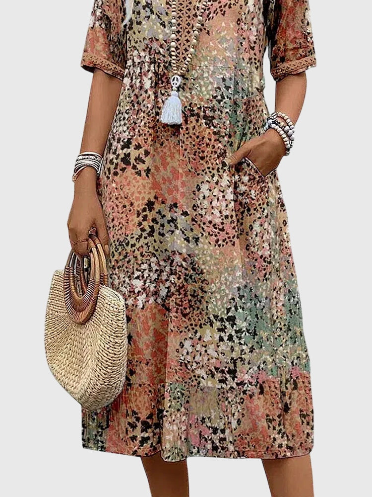 Bella | Florale Midi Jurk