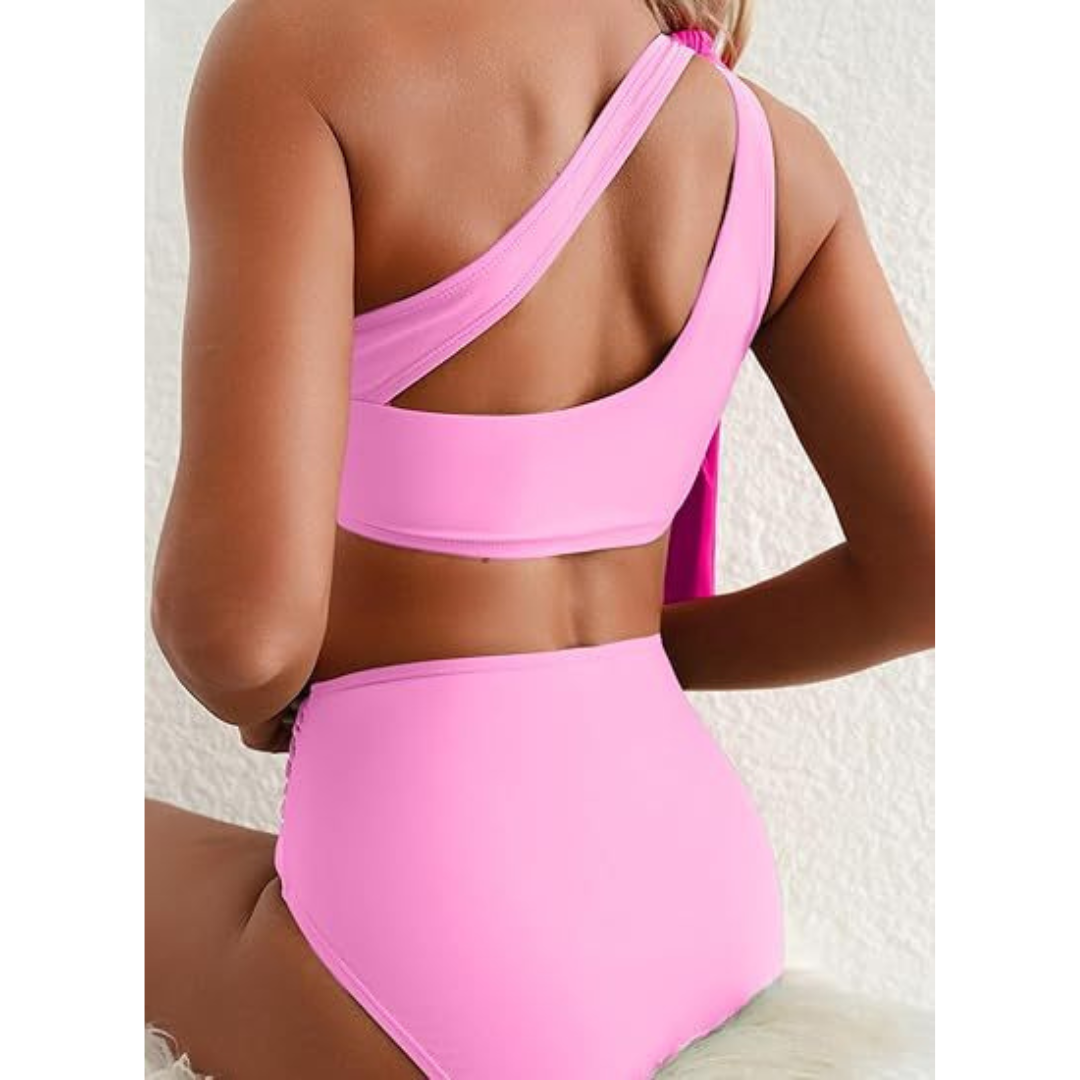Marit | Hoge Taille One Shoulder Bikini