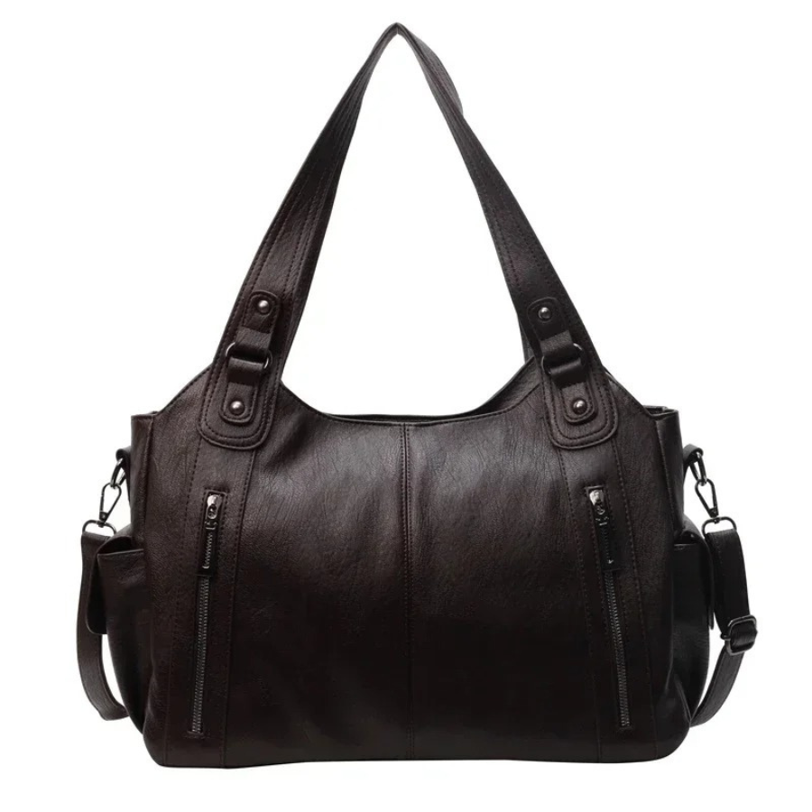 Uma | Leren tas met ritsen