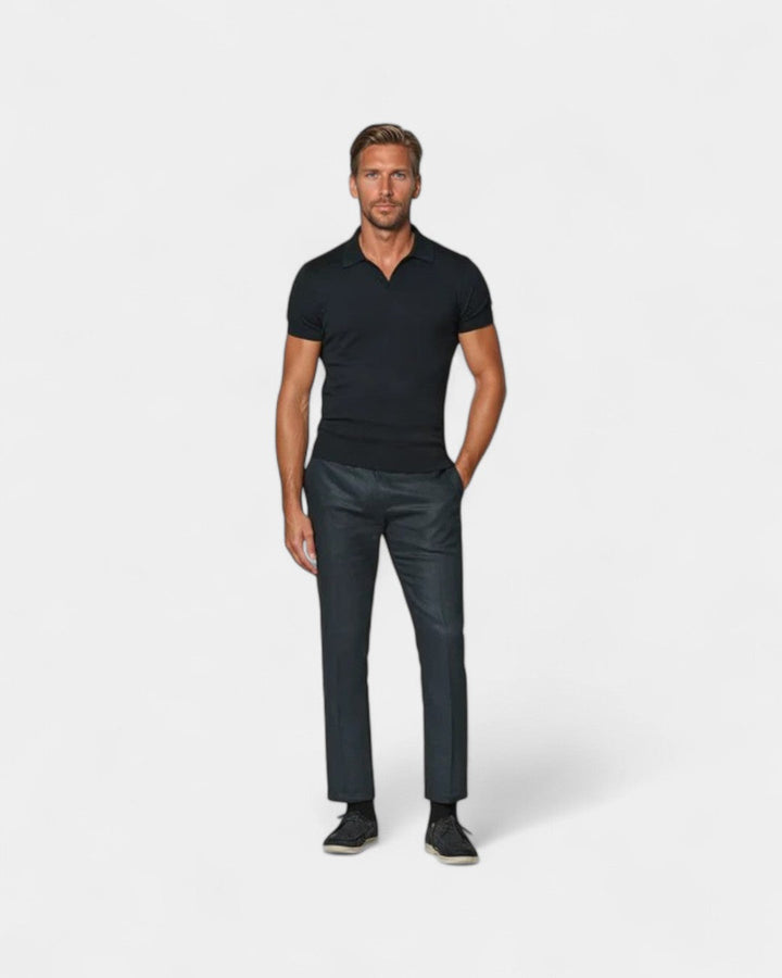 Heren Polo Slim Fit Korte Mouw Elegant