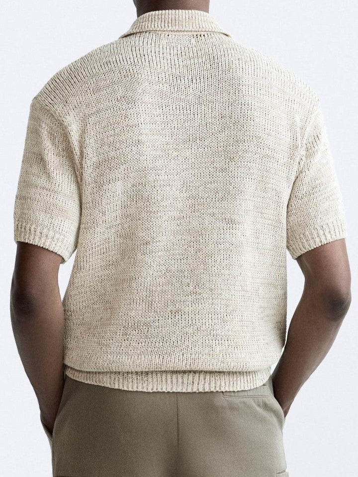 Casual gebreid poloshirt in vintage-look
