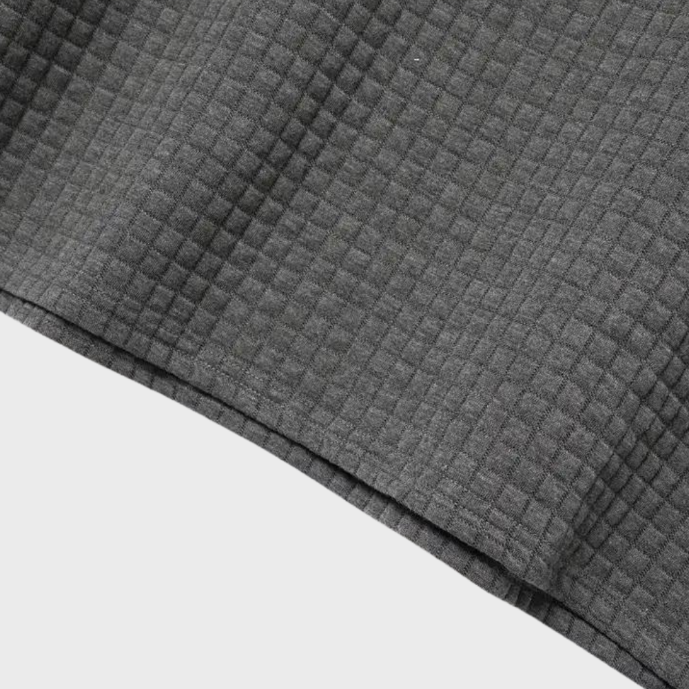 Liam | Wafelstructuur Poloshirt met opvallende contrastkleur