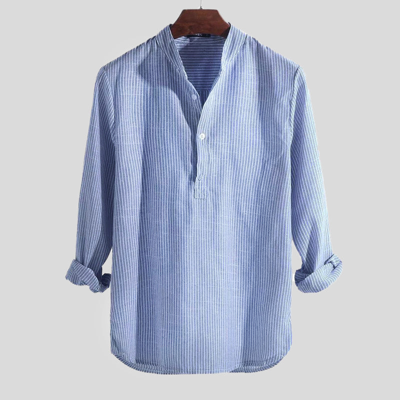 Heren Gestreept Overhemd Casual Lange Mouw