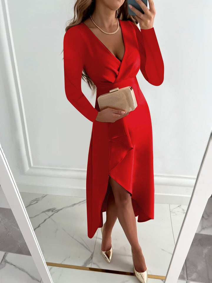 Midi Jurk Lionais - V hals - Elegant