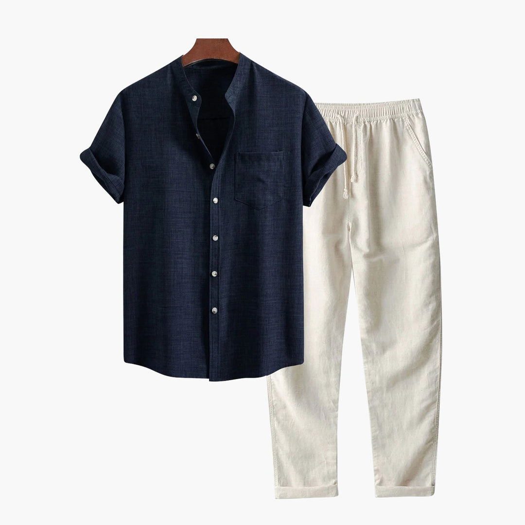 Zomerse Linnen Set met Overhemd en Broek