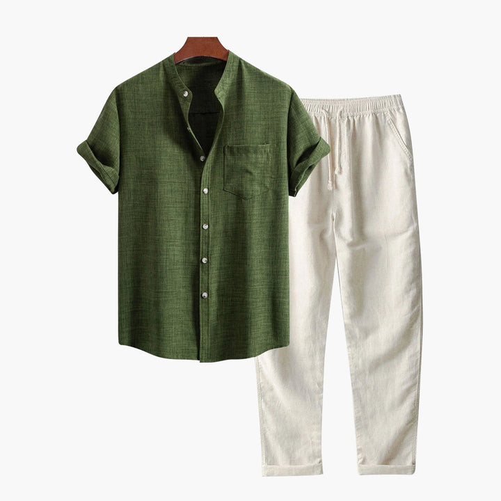 Zomerse Linnen Set met Overhemd en Broek