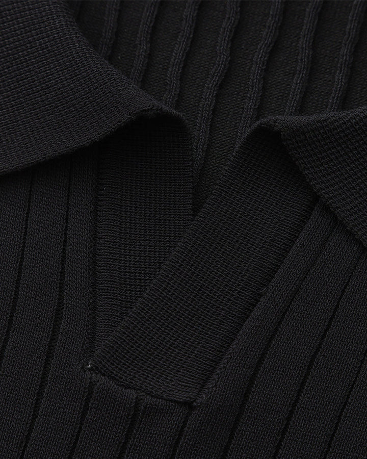 Christian | Heren Korte Mouw Fijn Ribtricot Polo-Shirt
