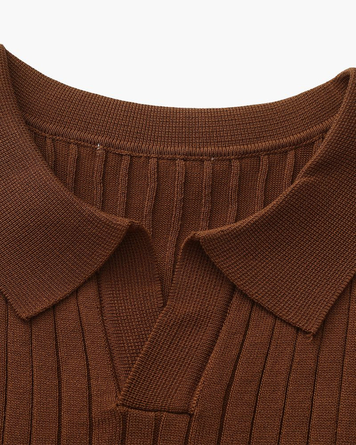 Christian | Heren Korte Mouw Fijn Ribtricot Polo-Shirt