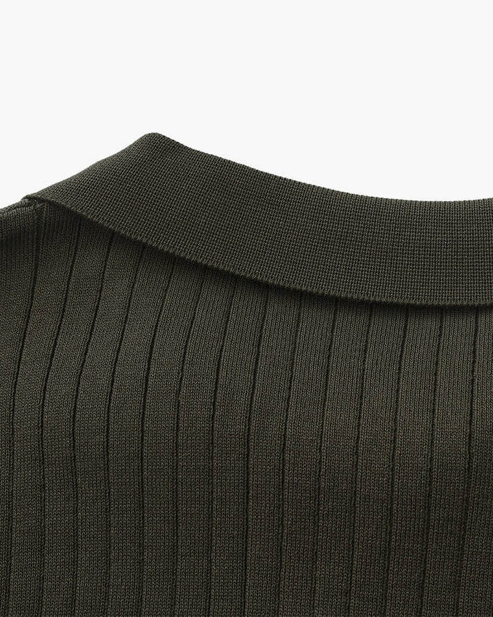 Christian | Heren Korte Mouw Fijn Ribtricot Polo-Shirt