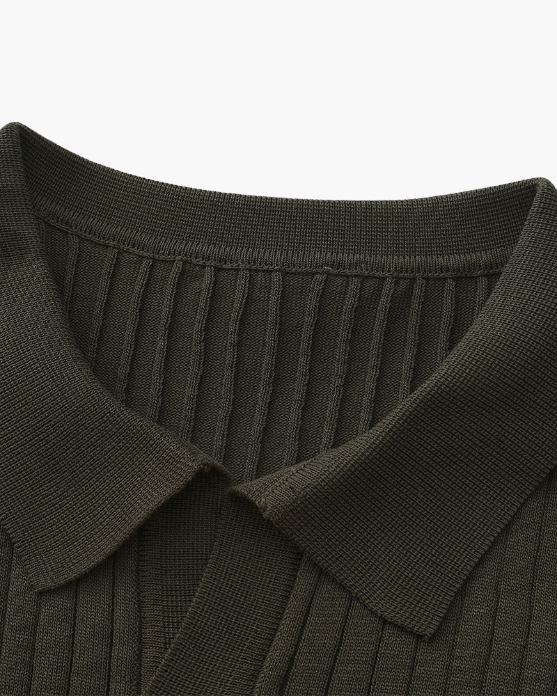 Christian | Heren Korte Mouw Fijn Ribtricot Polo-Shirt