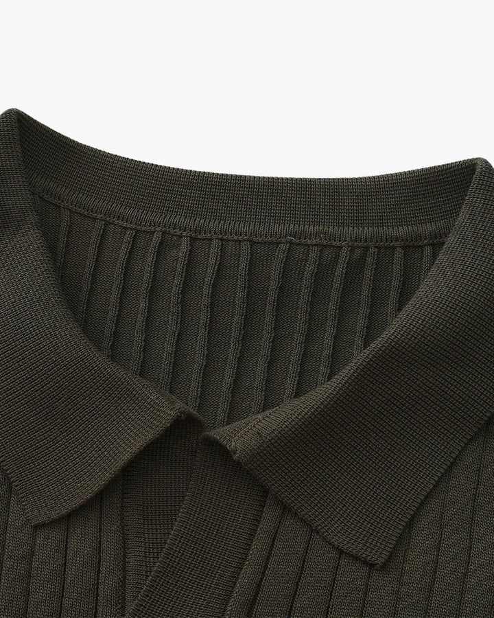 Christian | Heren Korte Mouw Fijn Ribtricot Polo-Shirt