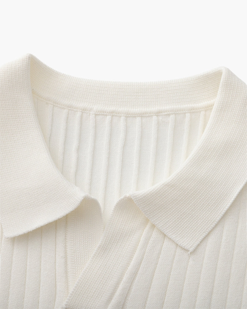 Christian | Heren Korte Mouw Fijn Ribtricot Polo-Shirt