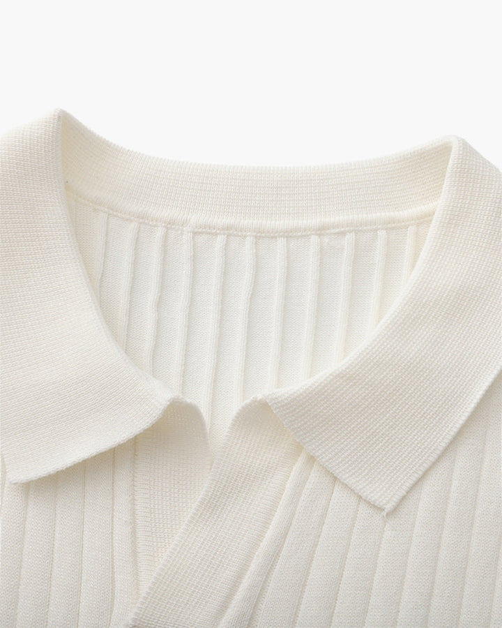 Christian | Heren Korte Mouw Fijn Ribtricot Polo-Shirt