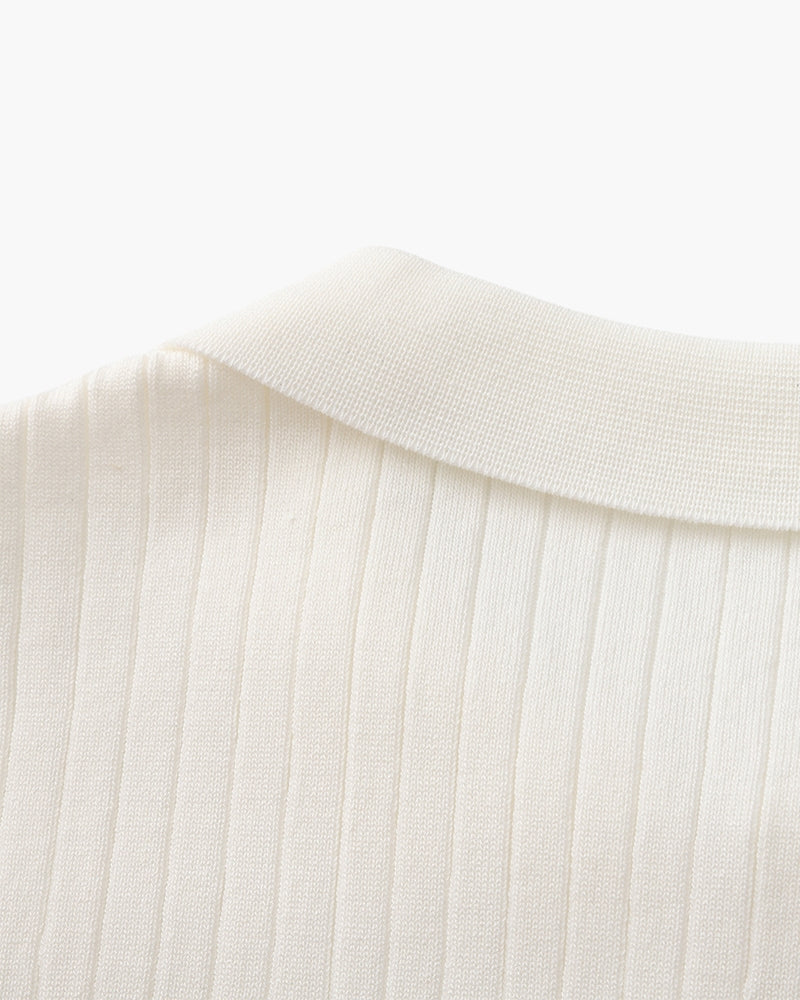 Christian | Heren Korte Mouw Fijn Ribtricot Polo-Shirt