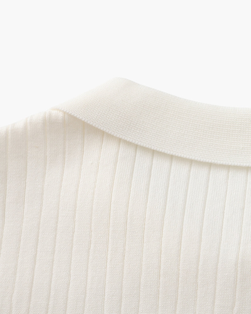 Christian | Heren Korte Mouw Fijn Ribtricot Polo-Shirt