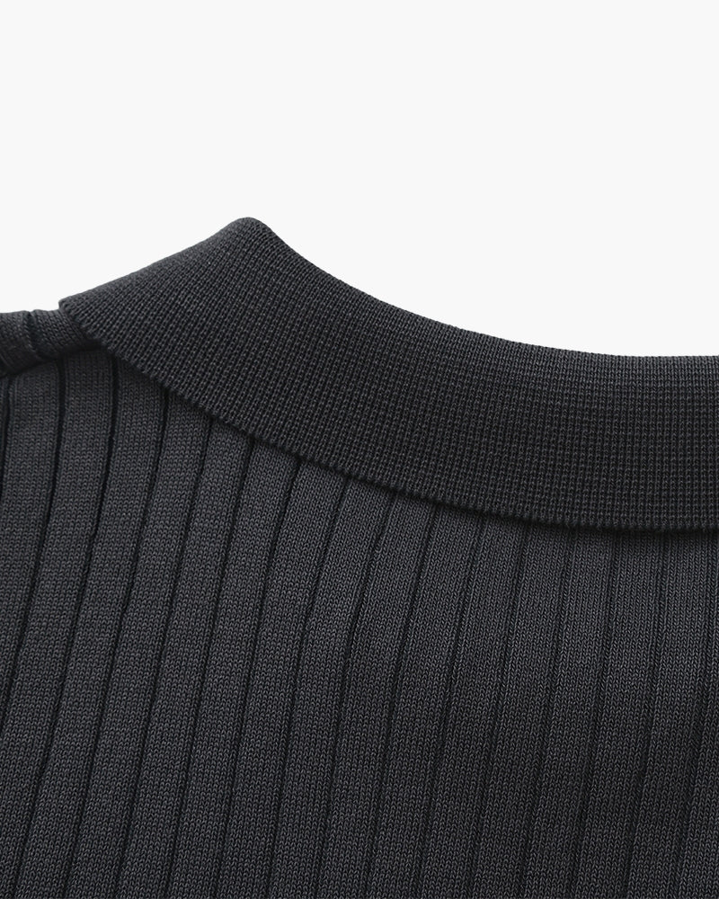 Christian | Heren Korte Mouw Fijn Ribtricot Polo-Shirt