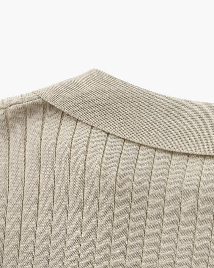 Christian | Heren Korte Mouw Fijn Ribtricot Polo-Shirt