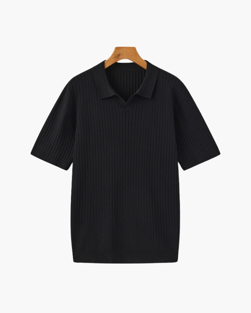 Christian | Heren Korte Mouw Fijn Ribtricot Polo-Shirt