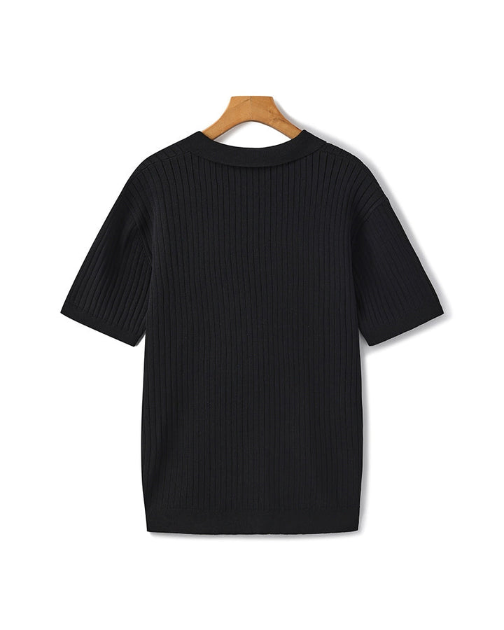 Christian | Heren Korte Mouw Fijn Ribtricot Polo-Shirt