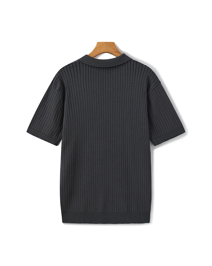 Christian | Heren Korte Mouw Fijn Ribtricot Polo-Shirt