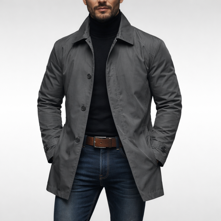 Comfortabele elegante heren trenchcoat
