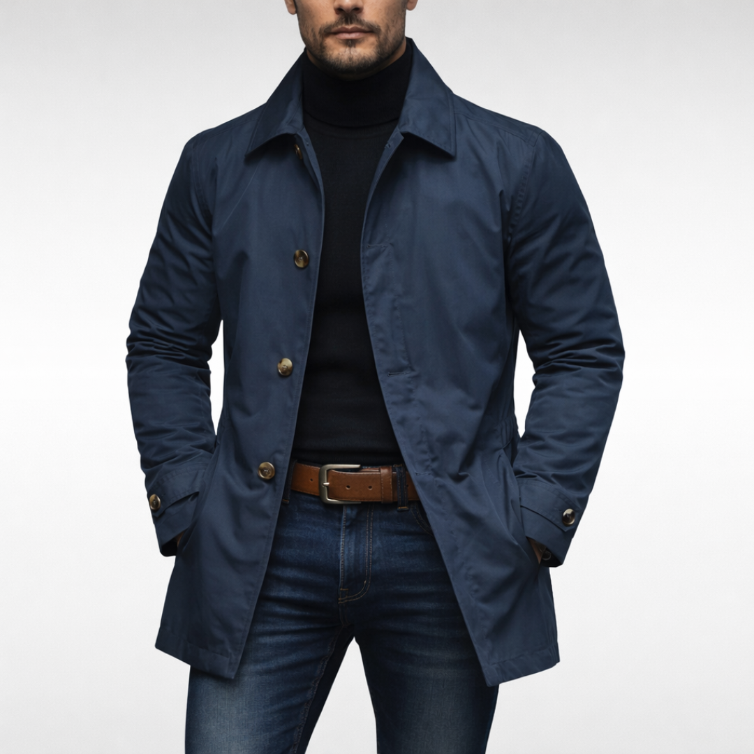 Comfortabele elegante heren trenchcoat