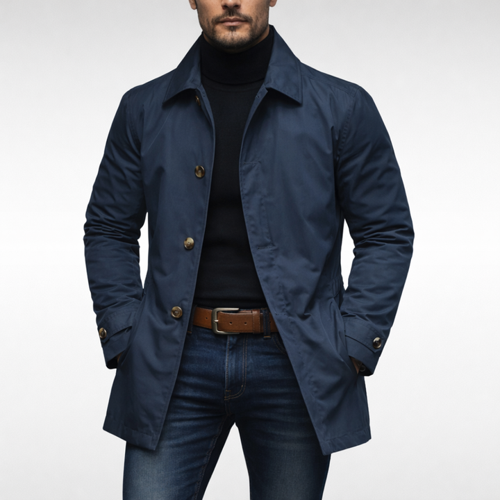 Comfortabele elegante heren trenchcoat