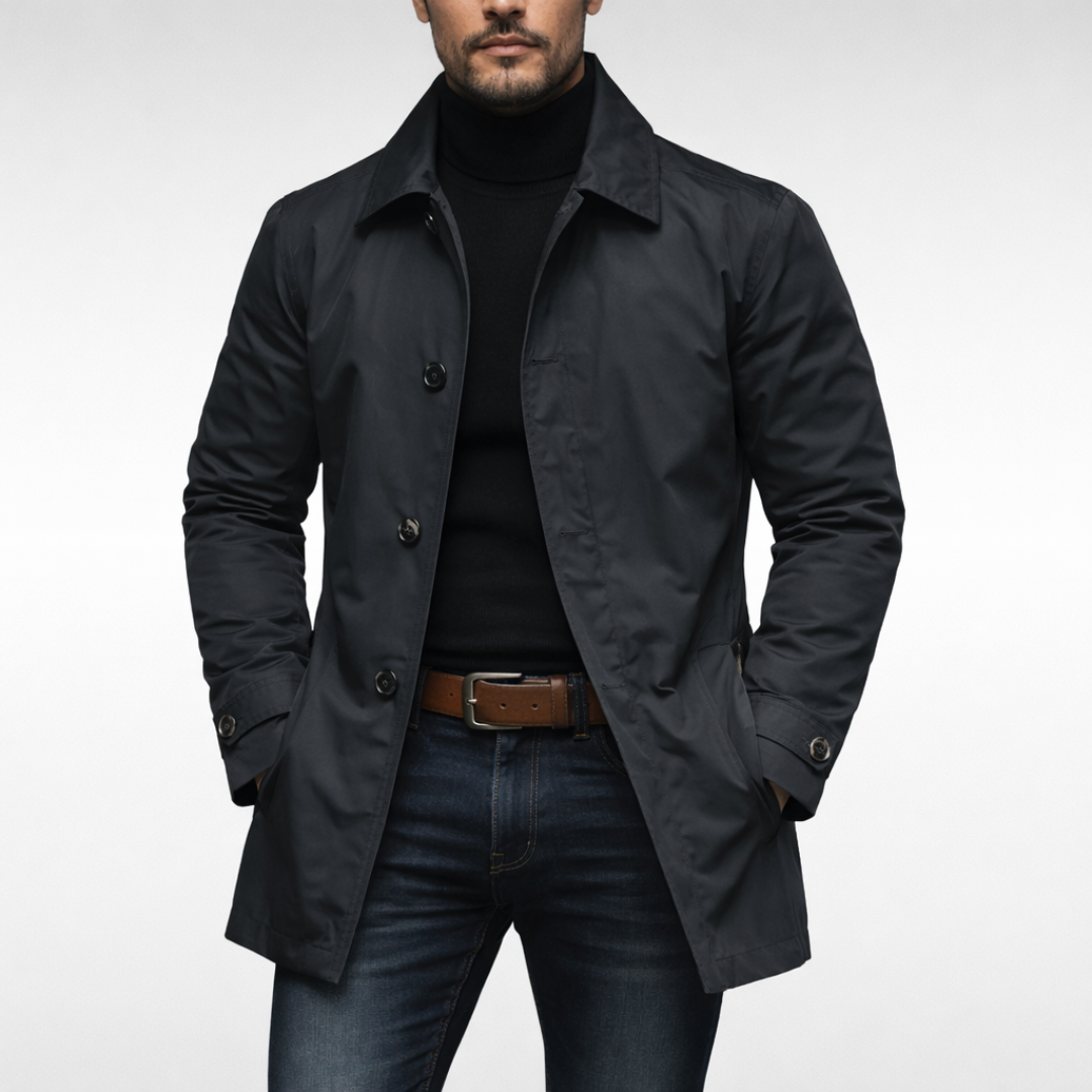 Comfortabele elegante heren trenchcoat
