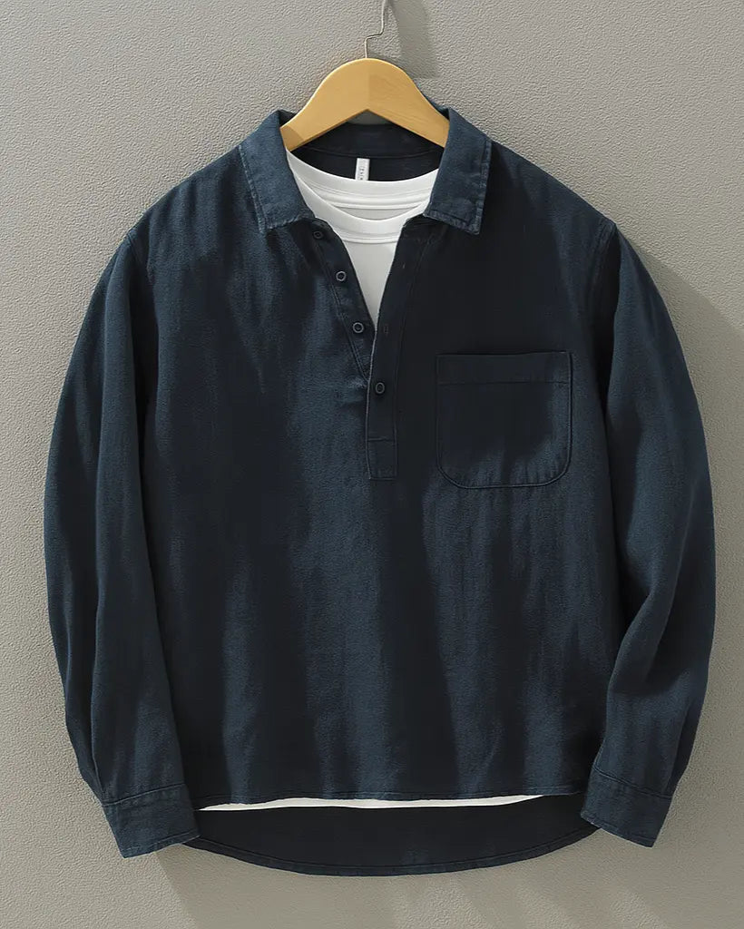 Heren Casual Overhemd Lange Mouw Comfort Fit