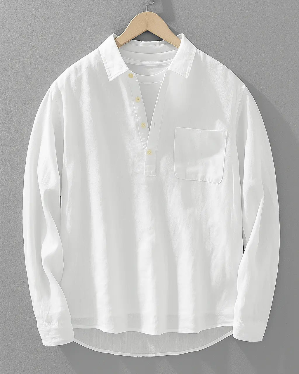 Heren Casual Overhemd Comfort Fit Lange Mouw