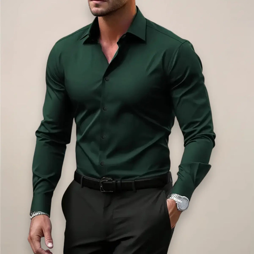 Heren Overhemd Slim Fit Stretch Zakelijk Elegant