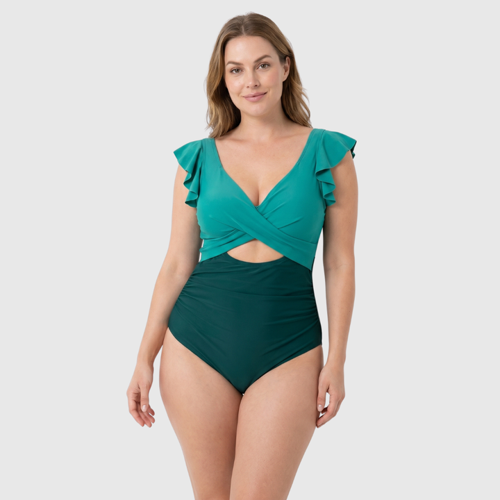 Maartje | Slankmakend Badpak met Ruffle Details