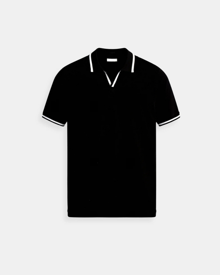 Heren Polo Contrast Kraag Korte Mouw Stijlvol