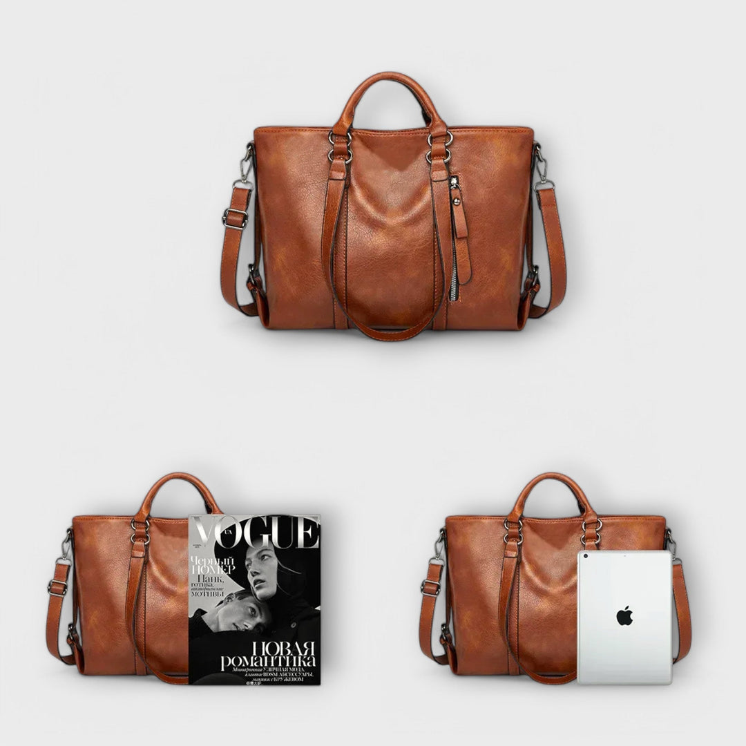 Olivia | Grote Leren Tote Bag