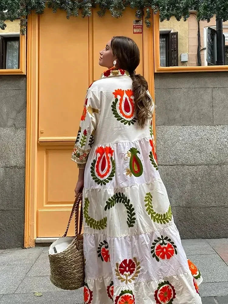 Maxi Zomerjurk Boho Oversized