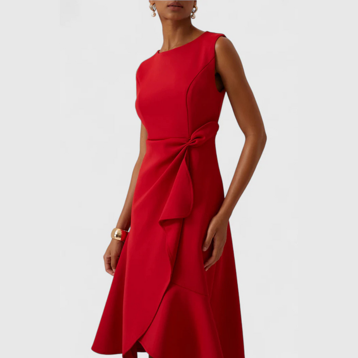 Sheila | Elegante Asymmetrische Midi Jurk