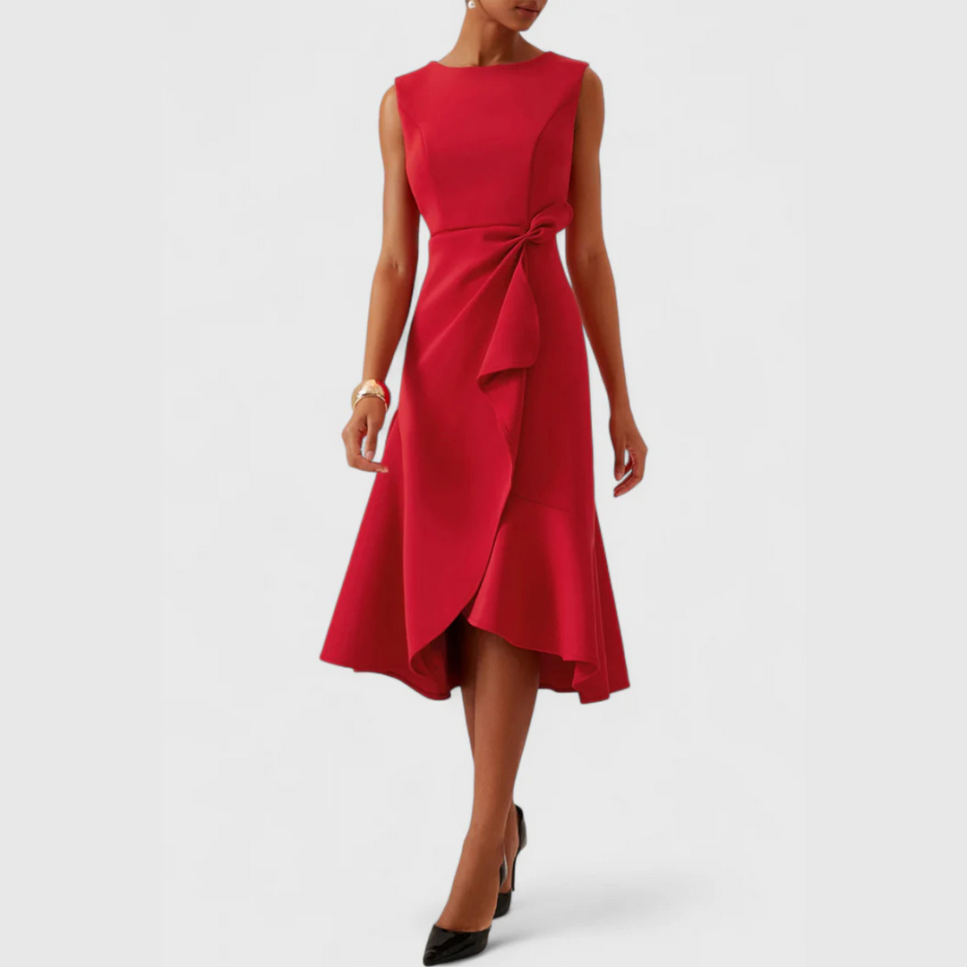 Sheila | Elegante Asymmetrische Midi Jurk