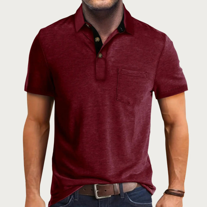 Heren Polo Korte Mouw Rits Casual Comfort