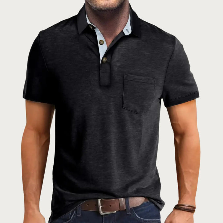 Heren Polo Korte Mouw Rits Casual Comfort