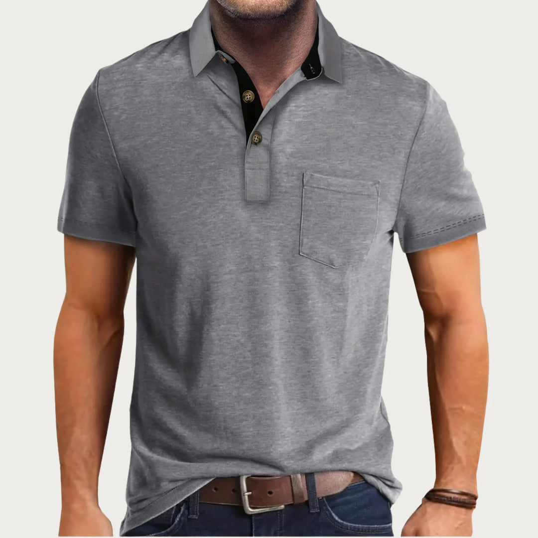 Heren Polo Korte Mouw Rits Casual Comfort
