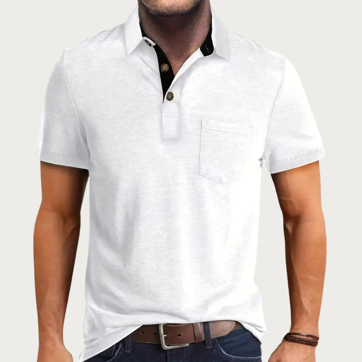 Heren Polo Korte Mouw Rits Casual Comfort