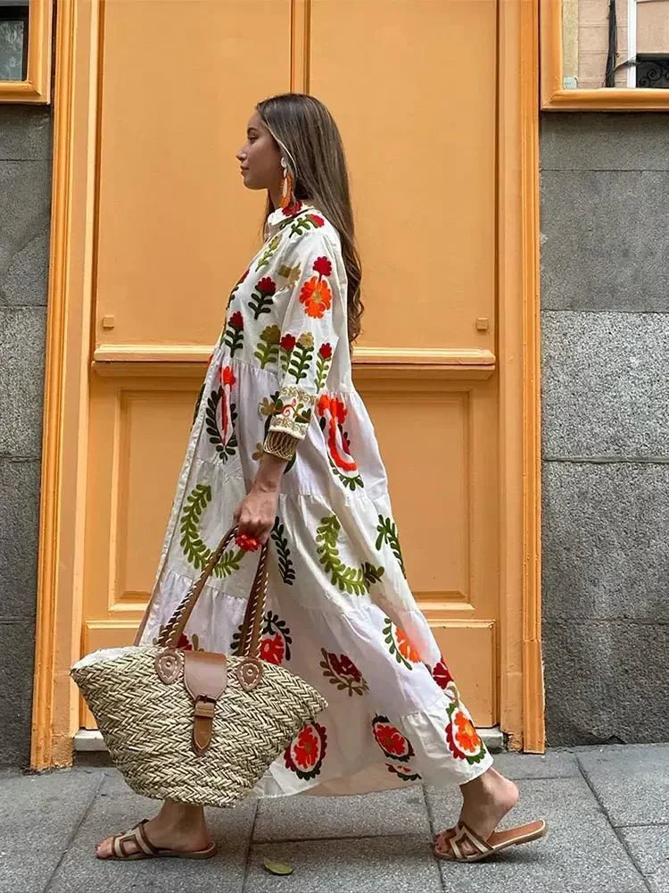 Maxi Zomerjurk Boho Oversized