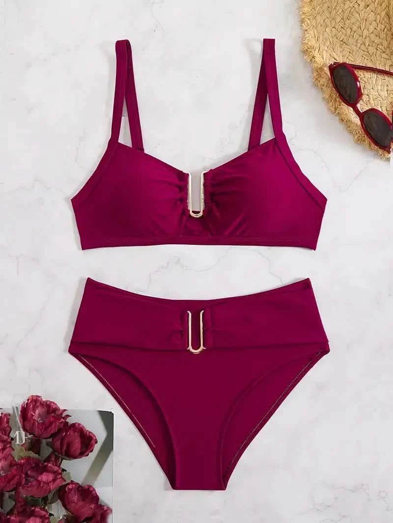 Anne | Bikini met Gouden U-Detail