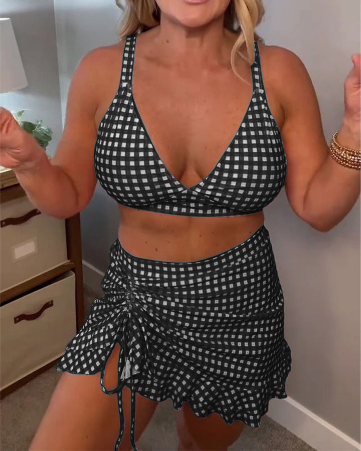 Kiki | Bikiniset met Wikkelrok en Ingebouwd Broekje