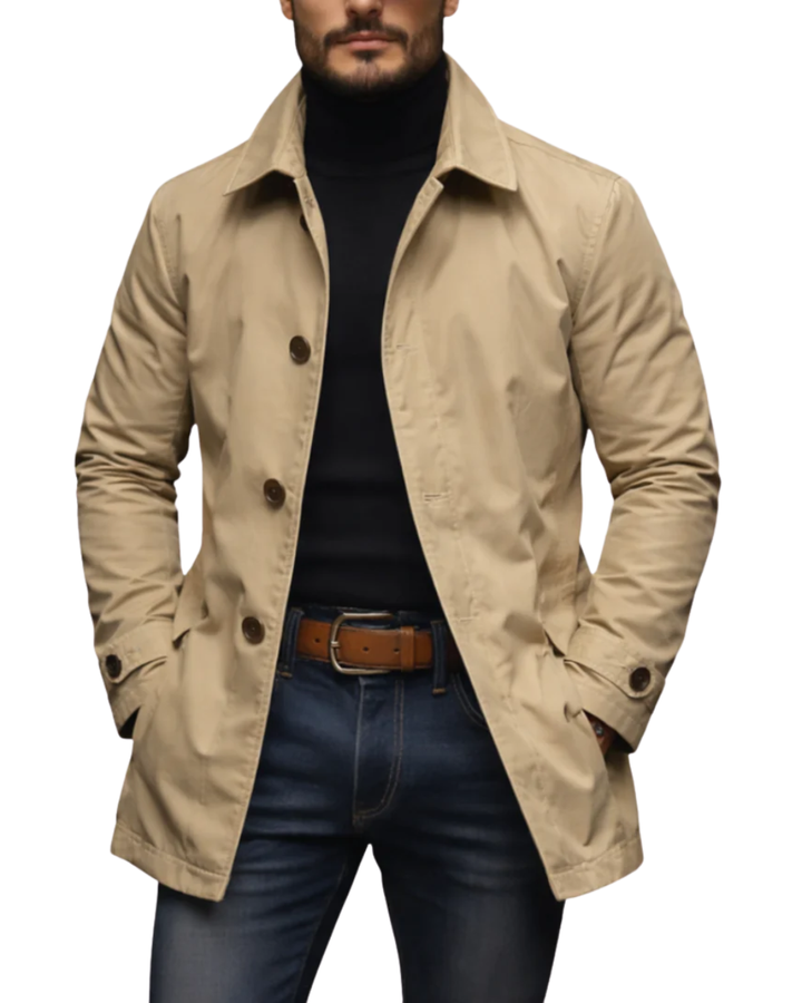 Comfortabele elegante heren trenchcoat