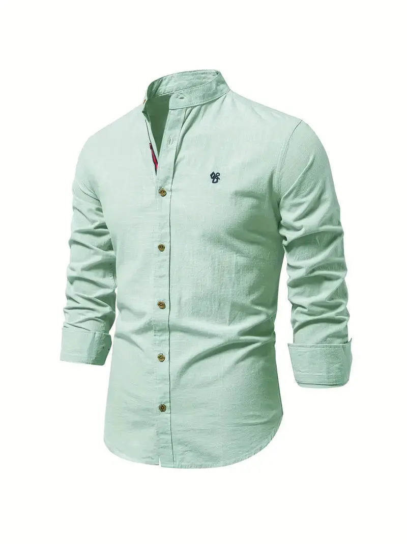 Heren Overhemd Slim Fit Knopen Casual Elegant