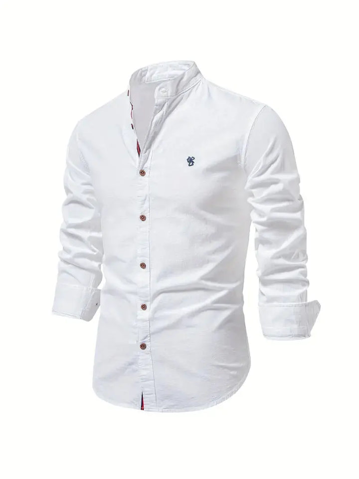 Heren Overhemd Slim Fit Knopen Casual Elegant