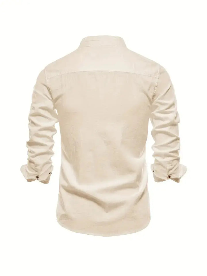 Heren Overhemd Slim Fit Knopen Casual Elegant