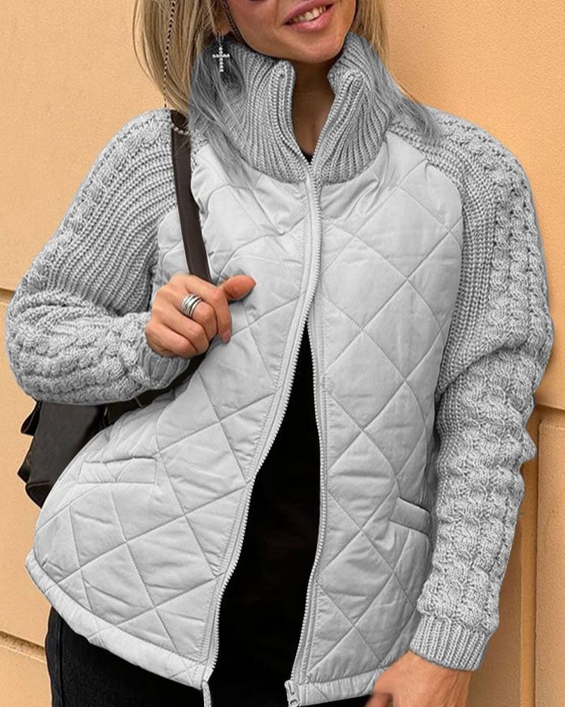 Victoria | Casual Gebreide Fleece Jas