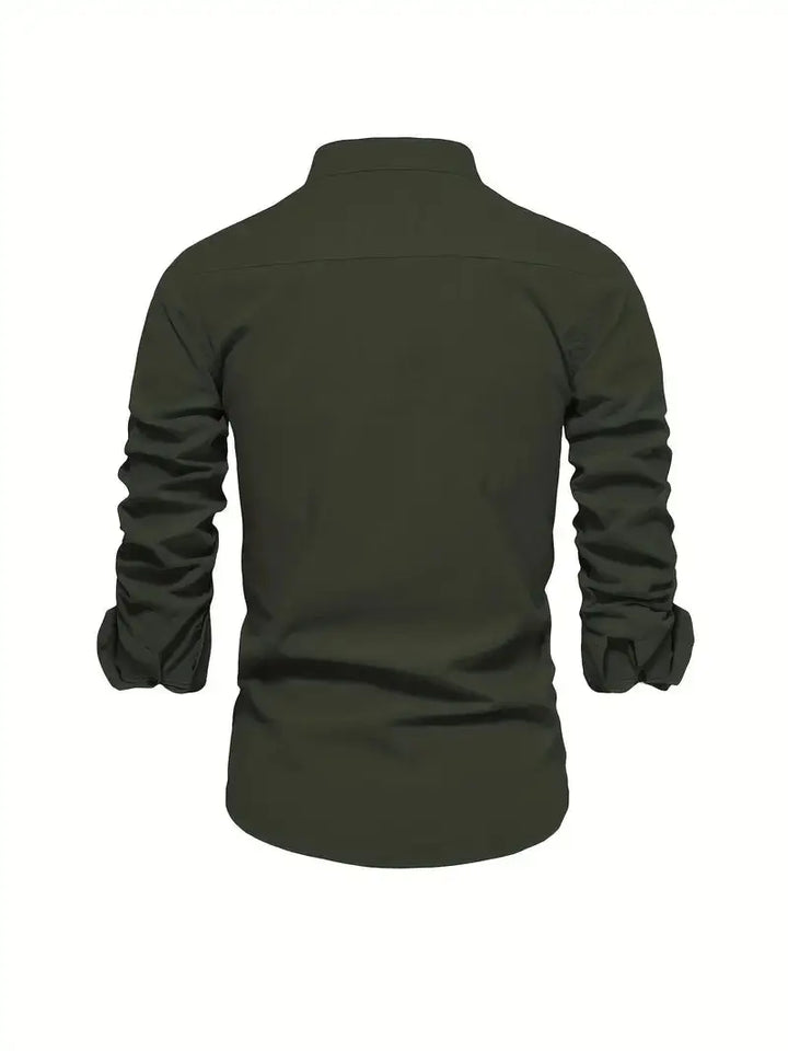 Heren Overhemd Slim Fit Knopen Casual Elegant